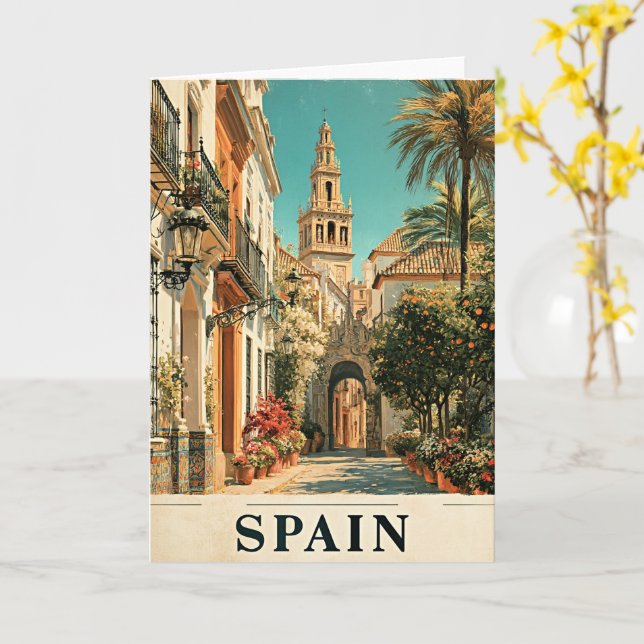 Spanien Resaaffisch Kort (Gul blomma)