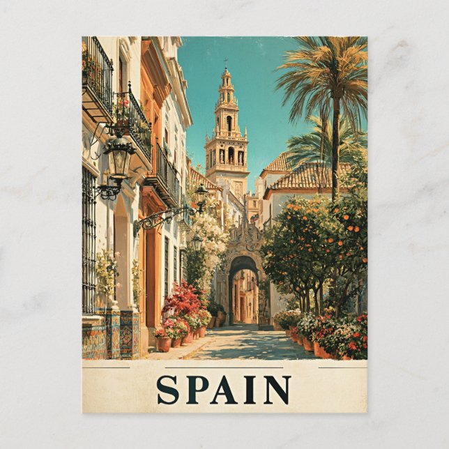 Spanien Resaaffisch Vykort (Framsida)