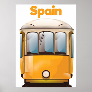 Spanien reser den gula spårvagnen affischen poster
