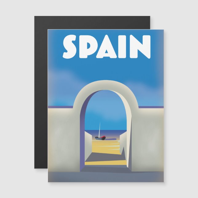 Spanien Retro Semester konst (Fram/baksida)