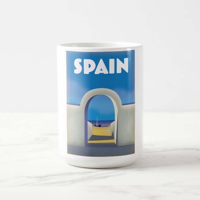 Spanien Retro Semester konst Kaffemugg (Center)