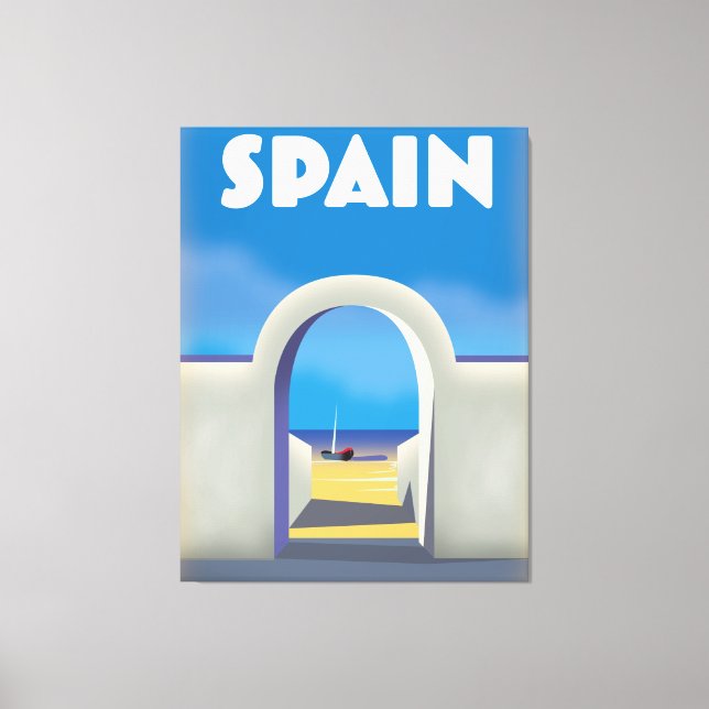 Spanien Retro Vacation art Canvastryck (Framsida)