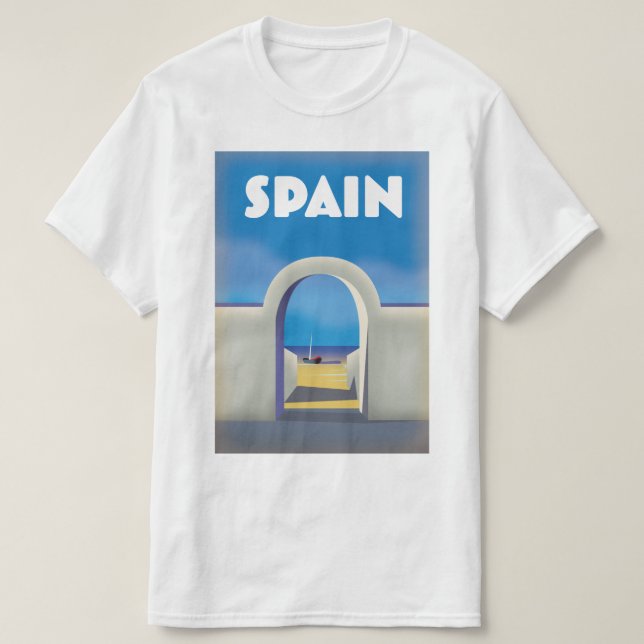 Spanien Retro Vacation art T Shirt (Design framsida)