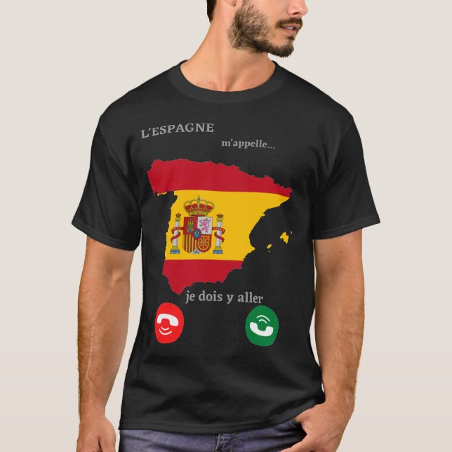 Spanien ringer och jag måste åka t shirt (Framsida)