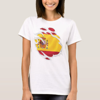 Spanien Rivad Flagga Klassisk Rund Klistermärke T Shirt