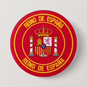 Spanien Round Emblem Knapp