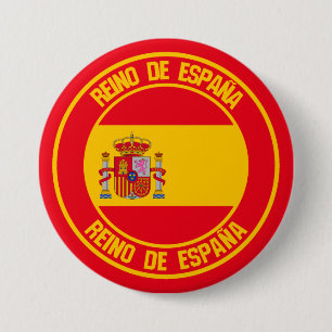 Spanien Round Emblem Knapp