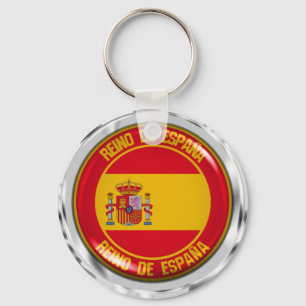 Spanien Round Emblem Nyckelring