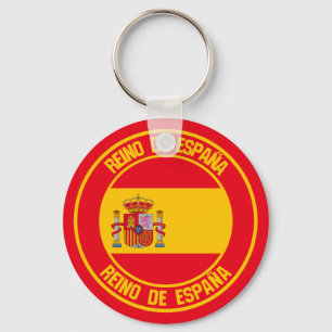 Spanien Round Emblem Nyckelring