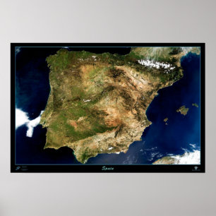 Spanien satellit- affisch