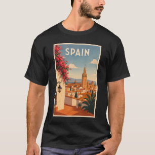 Spanien Sevilla Illustration Resa Konst Vintage T Shirt
