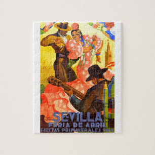 Spanien Seville April mässaaffisch 1949 Pussel