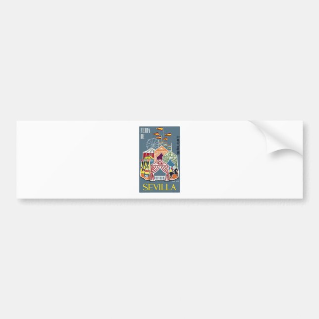 Spanien Seville festivalaffisch 1960 Bildekal (Framsidan)