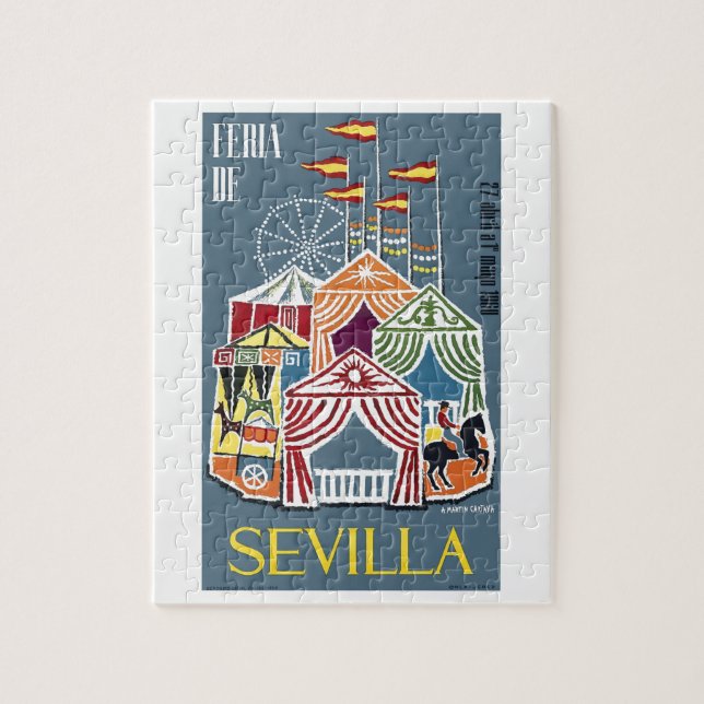 Spanien Seville festivalaffisch 1960 Pussel (Vertikal)