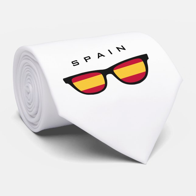 Spanien Shades anpassningsbar text & färg tie Slips (Rullad)
