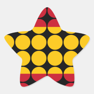 Spanien Snyggt Girly Chic: Polka Dot Spain Flagga Stjärnformat Klistermärke