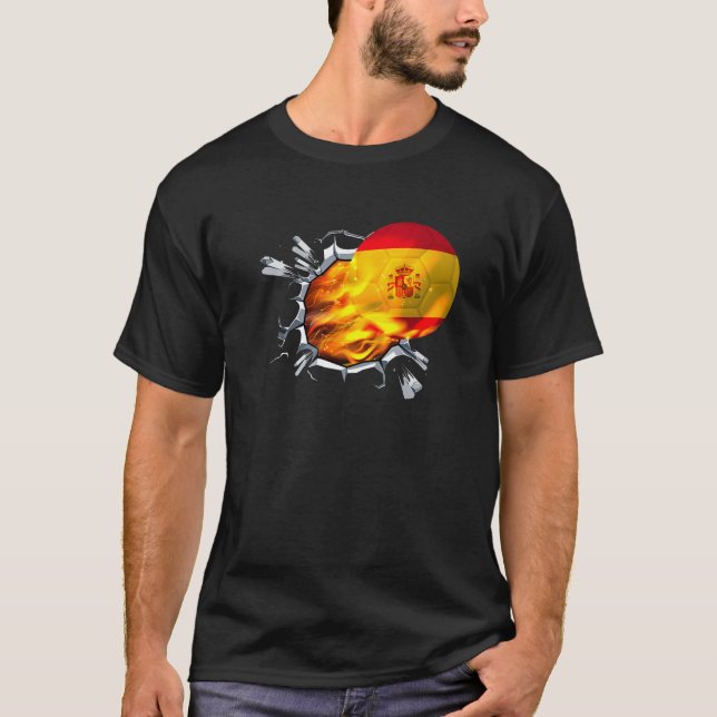 Spanien Soccer Jersey | gåvor från Espana Fläkt ti T Shirt (Framsida)