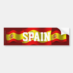 Spanien som vinkar flagga bildekal