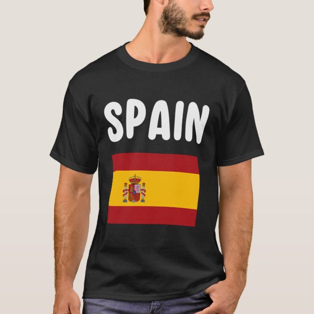 Spanien, Souvenir Spanska Flagga Vacation Espana T Shirt (Framsida)