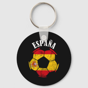 Spanien Spanien Flagga Spanien Fotbollsspelare Spa Nyckelring