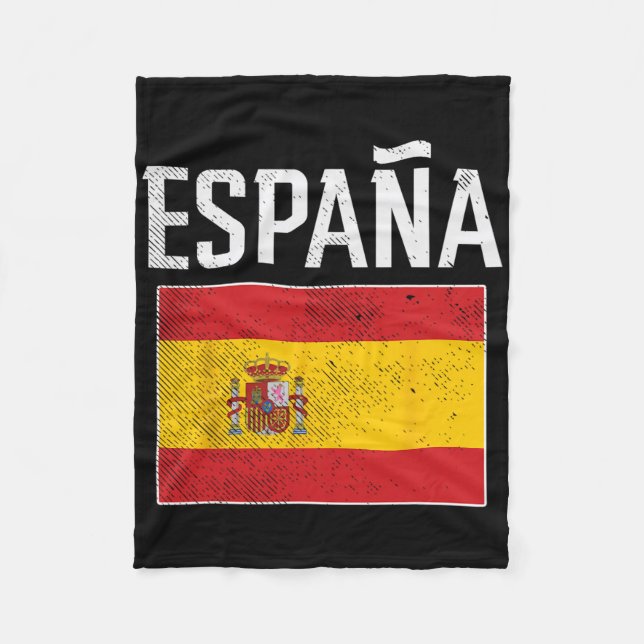 Spanien Spanien Flagga Spansk Fotboll Män Kvinnor  Fleecefilt (Framsidan)