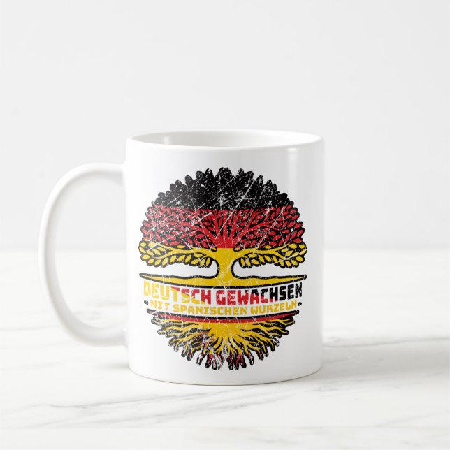 Spanien Spanisch Deutsch Deutschland Baum Wurzel Kaffemugg (Vänster)