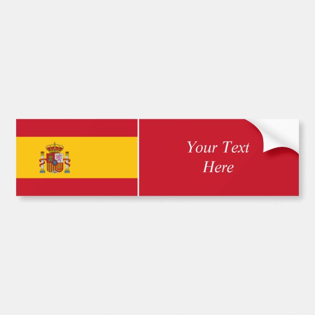 Spanien - spanjorflagga bildekal (Framsidan)
