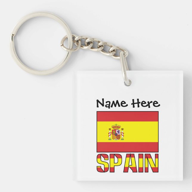 Spanien Spansk Flagga Personligt Namn  (Framsidan)