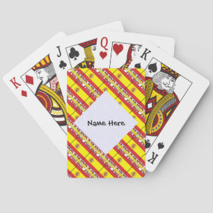 Spanien Spansk Flagga Rutig Personlig Namn Casinokort