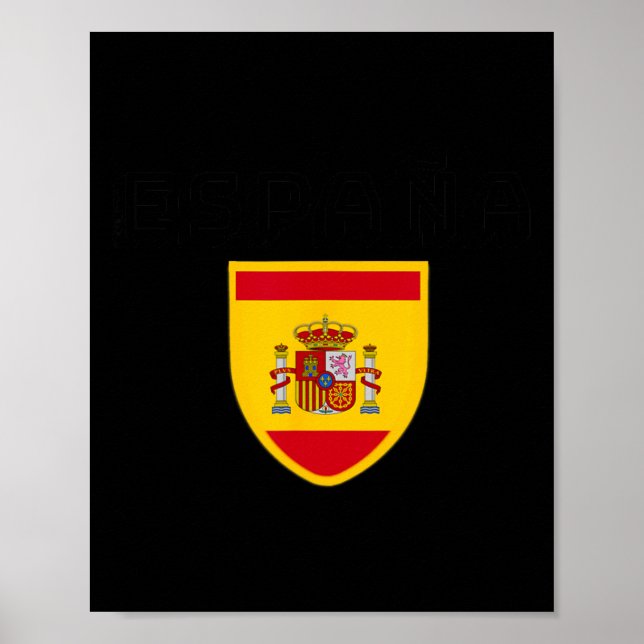 Spanien Spansk Fotboll Jersey Jersies Ll Topp Poster (Framsidan)
