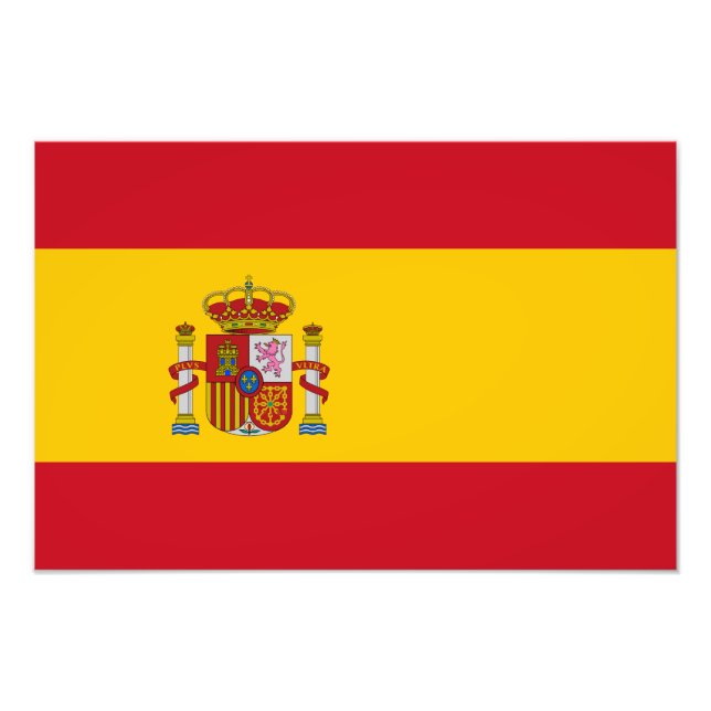 Spanien - spanska Flagga Fototryck (Framsidan)