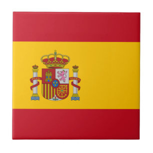Spanien - spanska Flagga Kakelplatta
