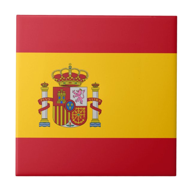 Spanien - spanska Flagga Kakelplatta (Framsidan)