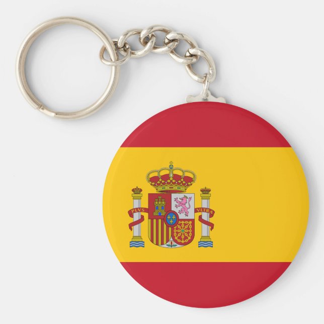 Spanien (spanska) Flagga Nyckelring (Framsidan)