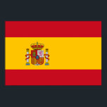 Spanien - spanska Flagga Poster<br><div class="desc">Spaniens flagga Det spanska flagga har tre vågräna rand, med rött överst och grund och gult i mitten. Den spanska jackat av arm visas på gulten rand, till lämnat om flagga. På spanska heter flagga Bandera de España, eller mer lättvindigt "la Rojigualda". Den nuvarande versionen antogs 1981 och flagga har...</div>