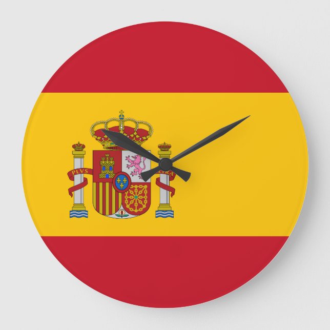 Spanien (spanska) Flagga Stor Klocka (Framsida)