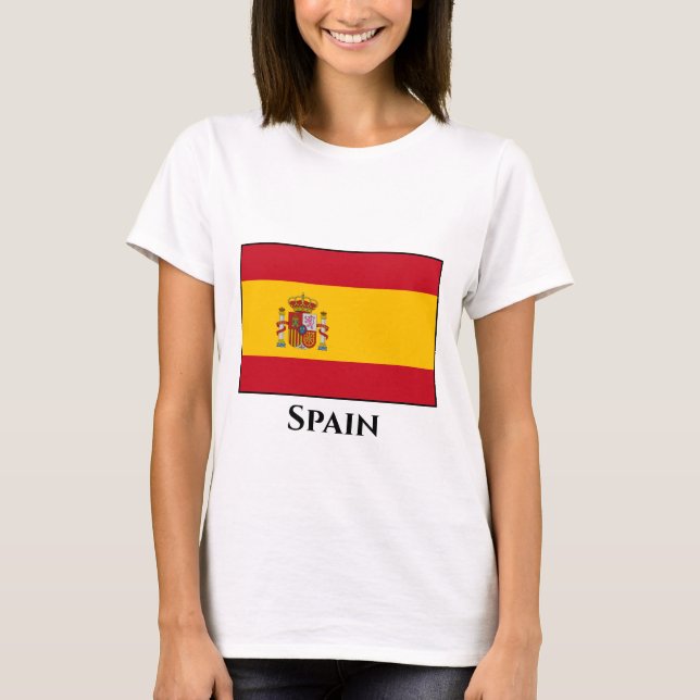 Spanien (spanska) Flagga T Shirt (Framsida)