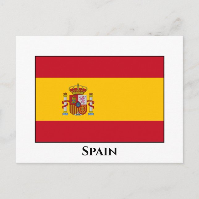 Spanien (spanska) Flagga Vykort (Framsida)