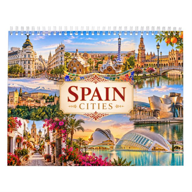 Spanien Städer Scenisk Resa Kalender (Omslag)