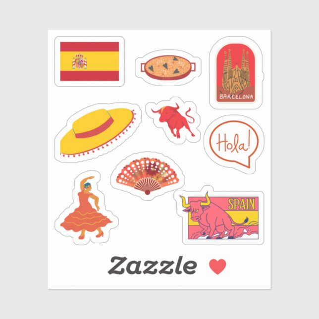 Spanien Stickers Klistermärken (Ark)