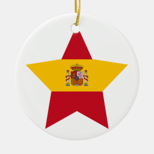 Spanien stjärna julgransprydnad keramik