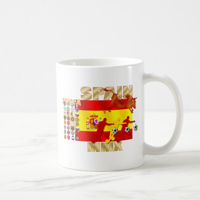Spanien stor España flagga som rasar tjurToro Kaffemugg (Höger)