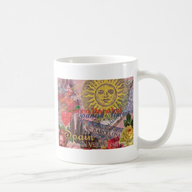 Spanien Sunshine Spain Travel Art Kaffemugg (Höger)