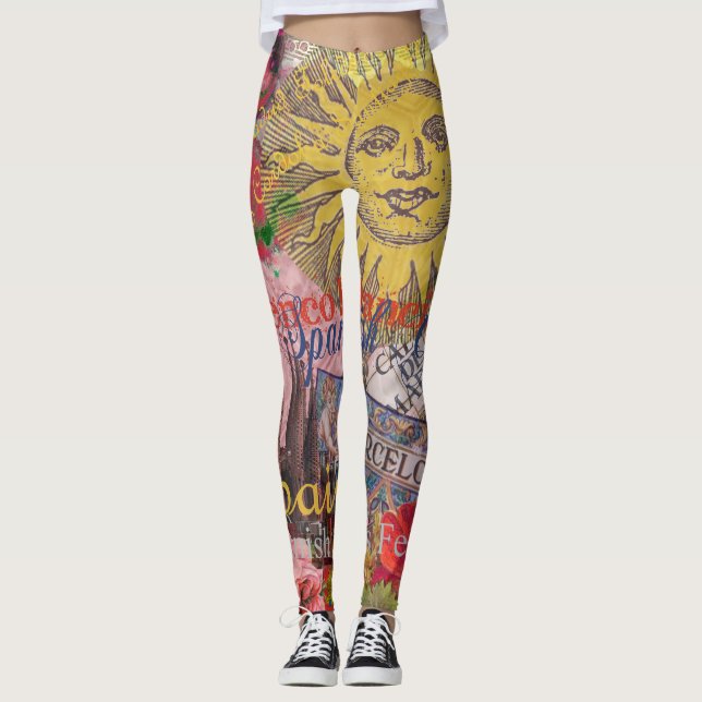 Spanien Sunshine Spain Travel Art Leggings (Framsida)