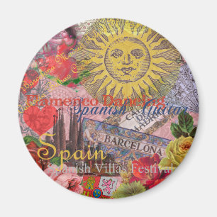 Spanien Sunshine Spain Travel Art Magnet