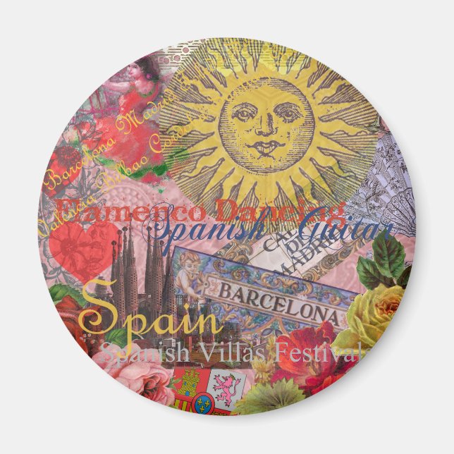 Spanien Sunshine Spain Travel Art Magnet (Framsidan)