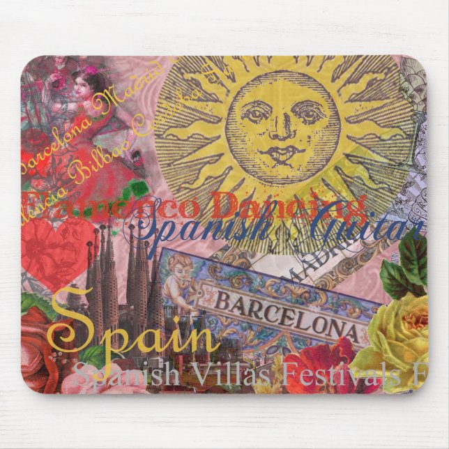 Spanien Sunshine Spain Travel Art Musmatta (Framsidan)