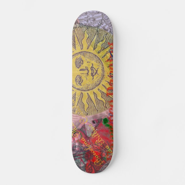 Spanien Sunshine Spain Travel Art Skateboard Bräda 20 Cm (Framsida)