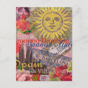 Spanien Sunshine Spain Travel Art Vykort