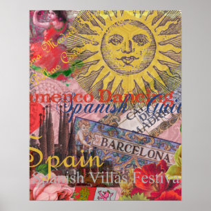 Spanien Sunshine Spain Travel Vacation Poster